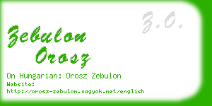 zebulon orosz business card